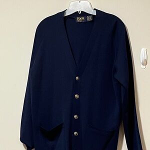 Vintage Navy Cardigan by LR II for Men